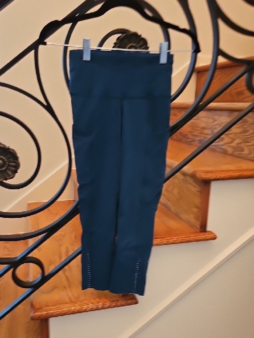 lululemon Fast and Free Crop with Pockets Dark Uniform Blue